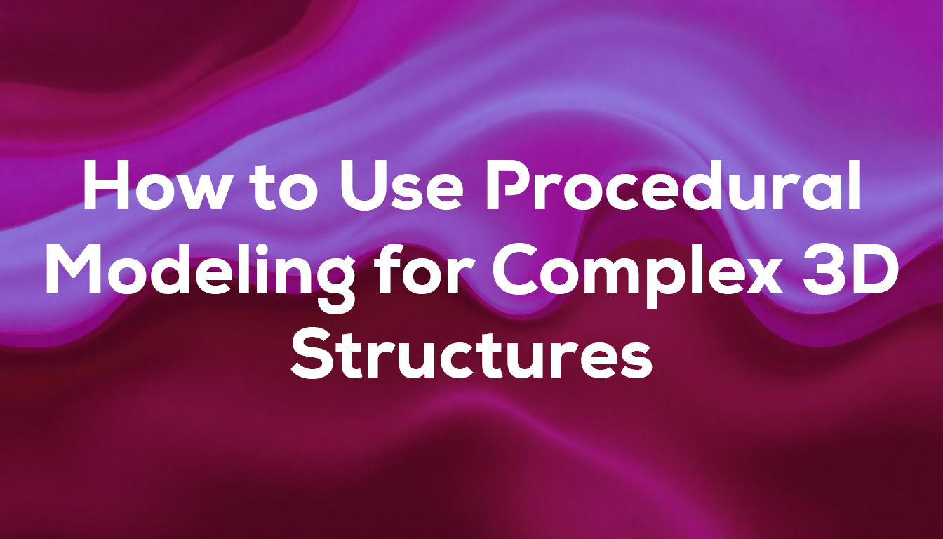 How to Use Procedural Modeling for Complex 3D Structures